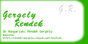 gergely rendek business card